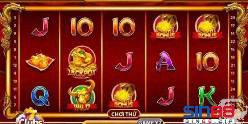 Biểu tượng đặc trưng các game nổ hũ Thần Tài nổi bật tại Sin88