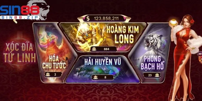 Các mã linh vật xuất hiện trong Xóc Đĩa Tứ Linh